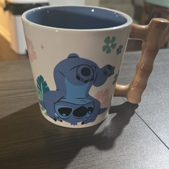 Disney Other - DISNEY STITCH AND ANGEL BAMBOO HANDLE MUG